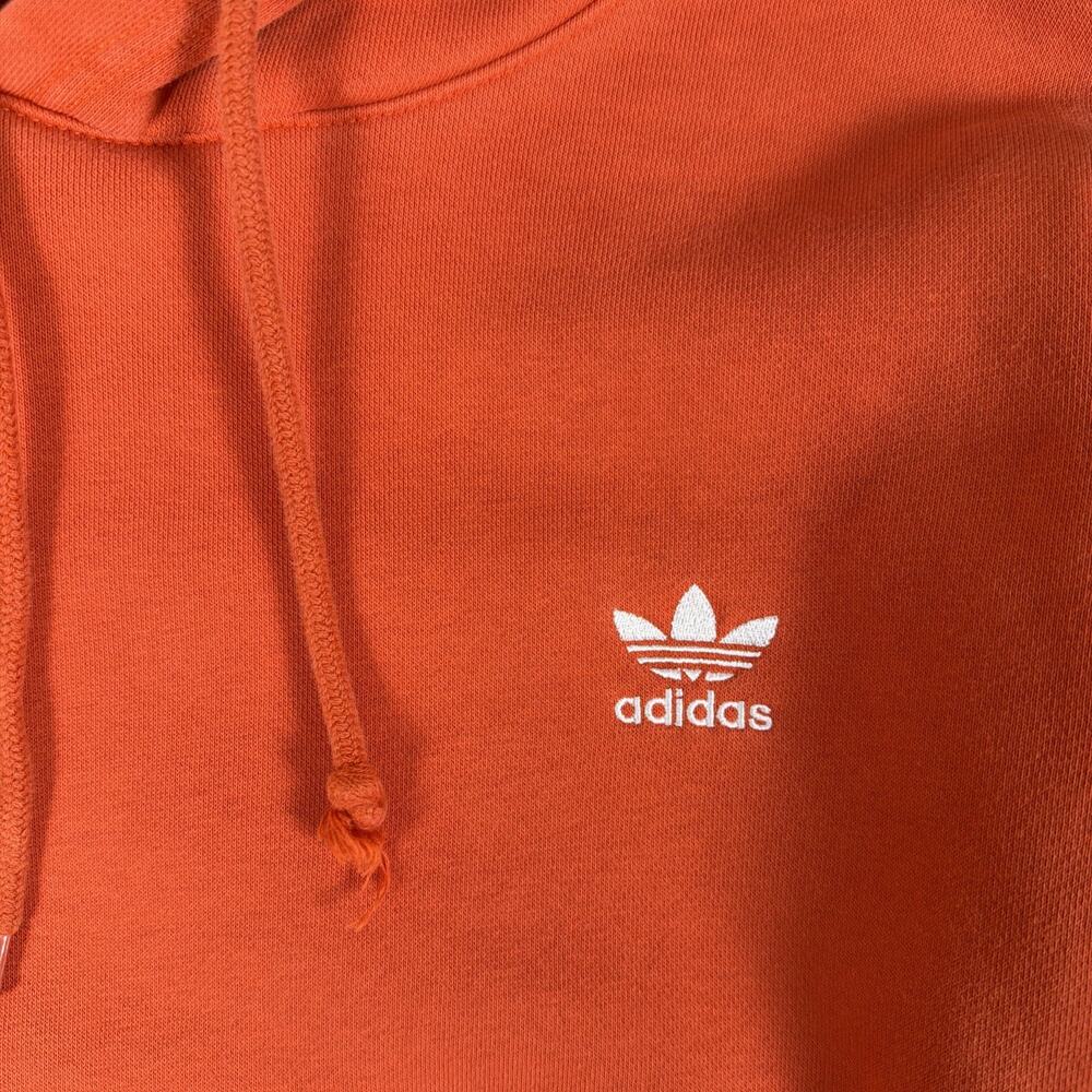 Adidas Originals Hoodie Mens L Rust Red Essentials Trefoil Pullover Sweatshirt - Picture 2 of 10